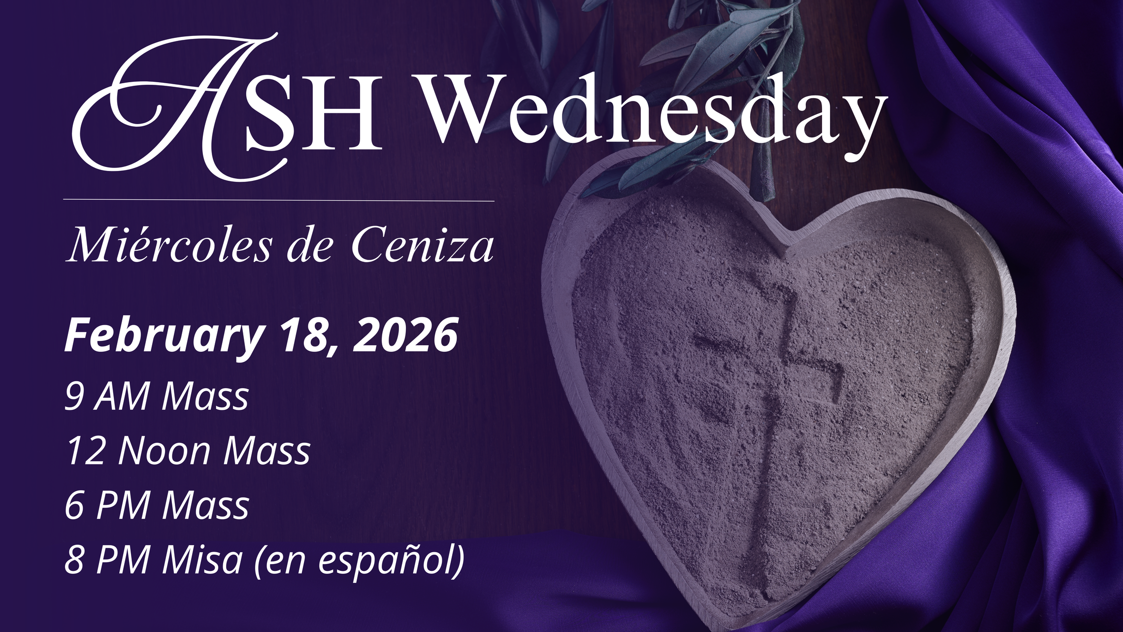 Ash Wednesday 2026 Tvs