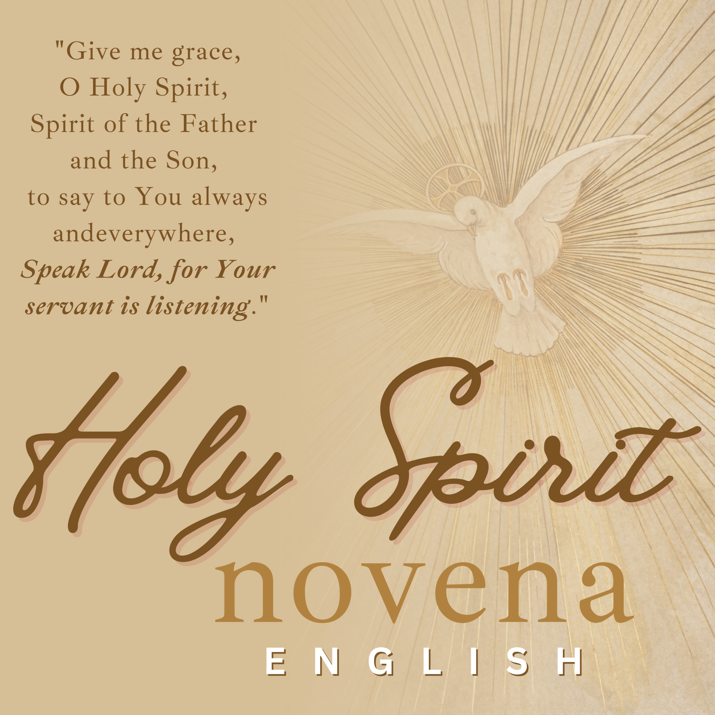 Holy Spirit Novena Image English